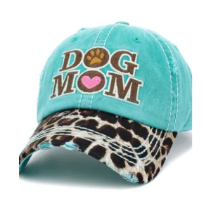Dog Mom Leopard Washed Vintage Ballcap