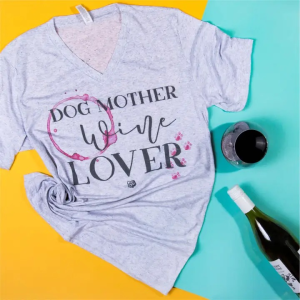 Dog Mother Wine Lover T-Shirt