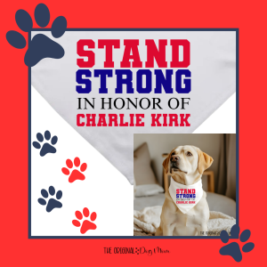 Stand Strong In Honor of Charlie Kirk Dog Bandana