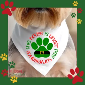 This House is Under Paw Surveillance Dog Bandana