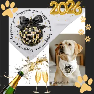 Happy New Year Dog Bandana