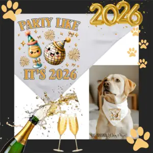 Party Like it's 2026 Dog Bandana